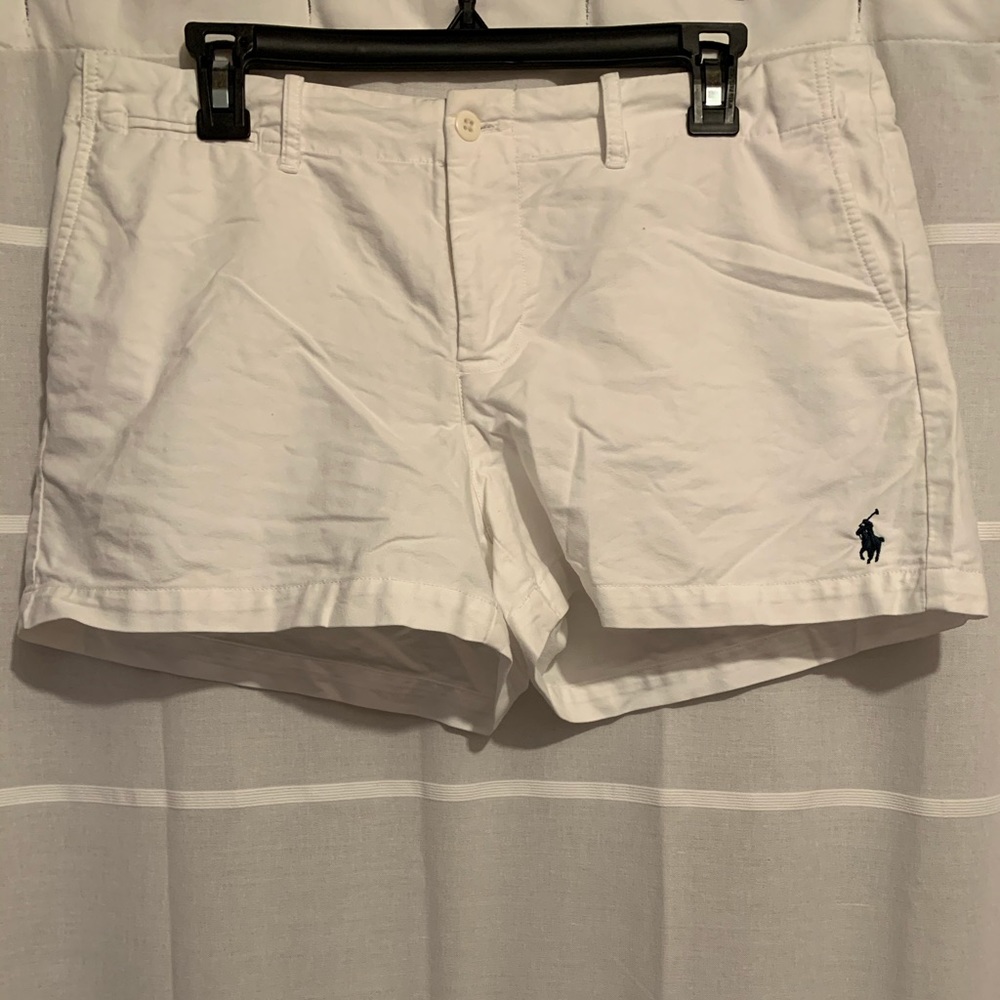 White chino shorts